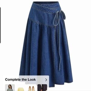 Cider Indigo A-Line Denim Skirt